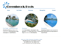 Tablet Screenshot of greenbrookpools.com